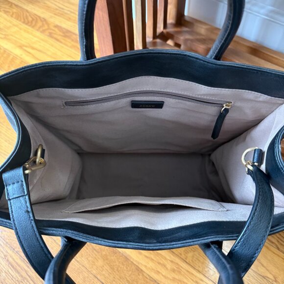 Black Leather J Crew Shoulder/Crossbody Bag with Detachable Strap - Picture 11 of 11